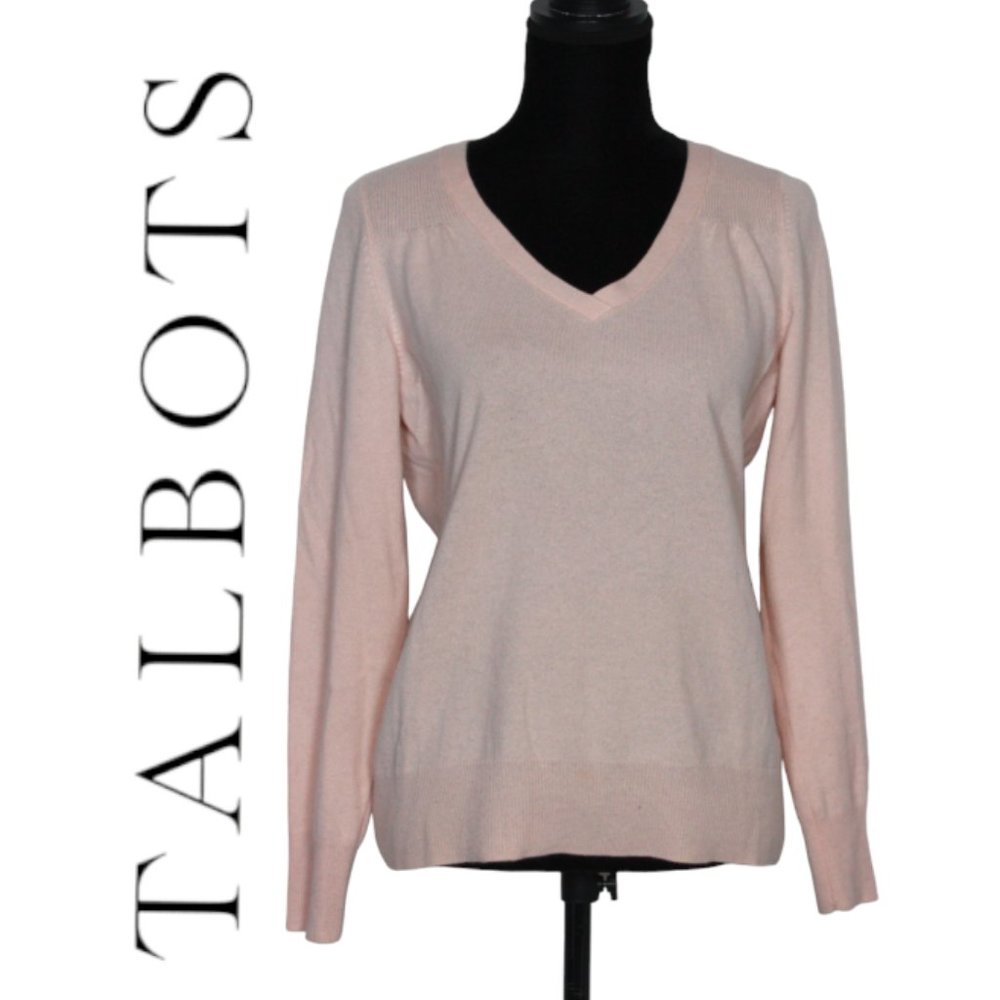Talbots Pink V-Neck Women's Sweater